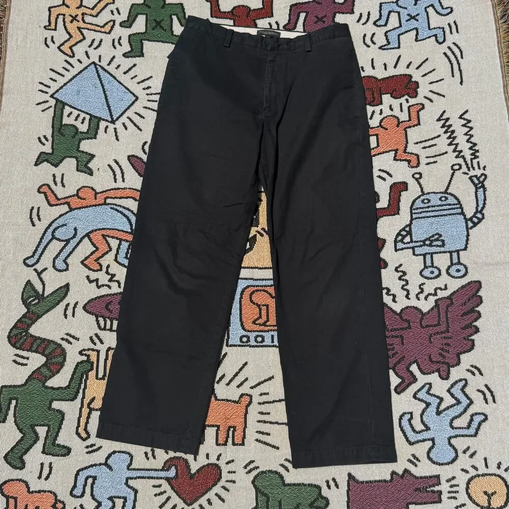 Vintage Banana Republic Black Straight Fit Gavin Chino 32/30
